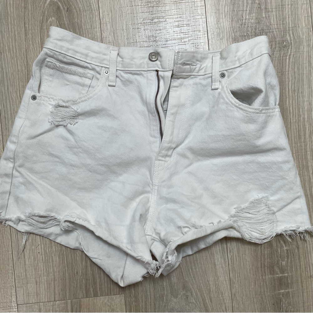 Levi's Women's White Jean Shorts